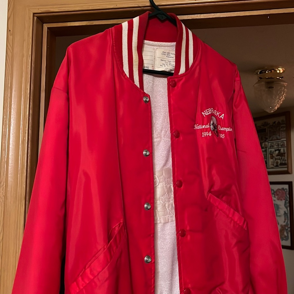 Nebraska jacket.  Size medium. Delong sportswear brand.